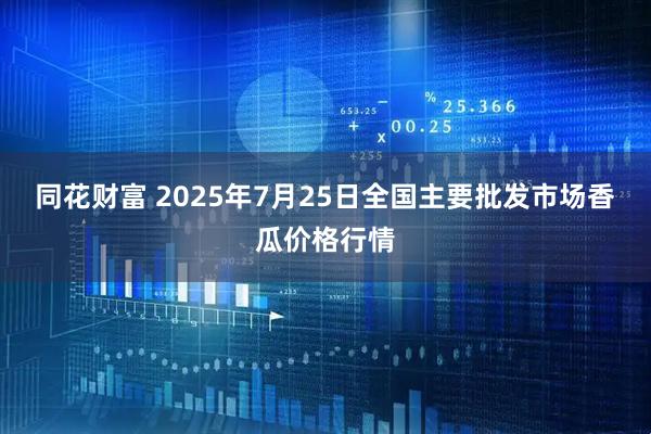 同花财富 2025年7月25日全国主要批发市场香瓜价格行情