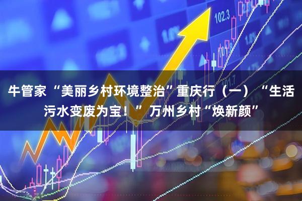 牛管家 “美丽乡村环境整治”重庆行（一） “生活污水变废为宝！” 万州乡村“焕新颜”